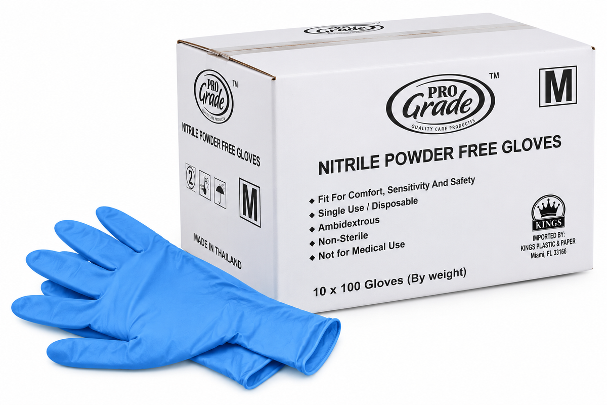 Nitrile Gloves - Powder-Free - Medium - 10/case