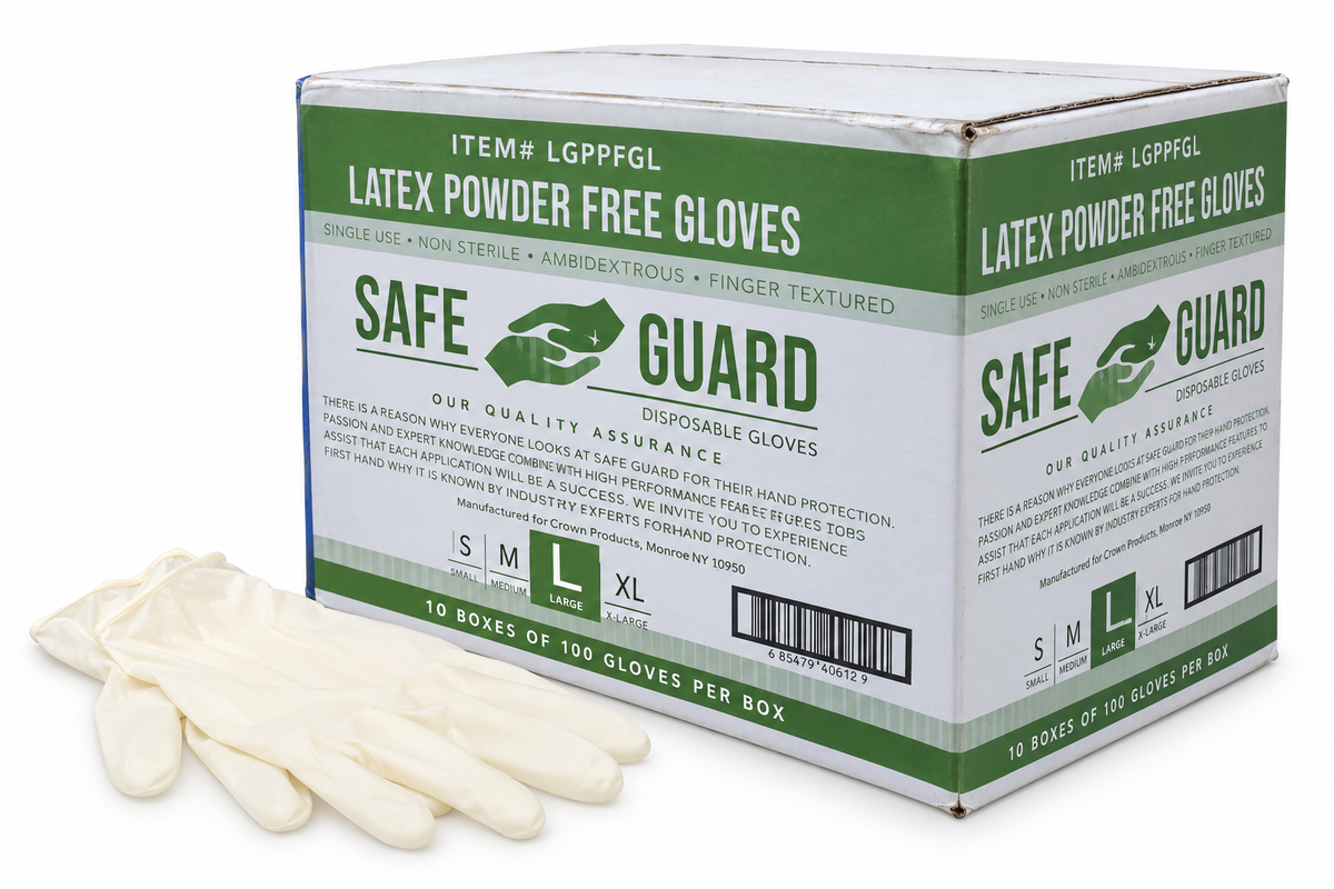 Latex Gloves - Powder-Free - Large - 10/case