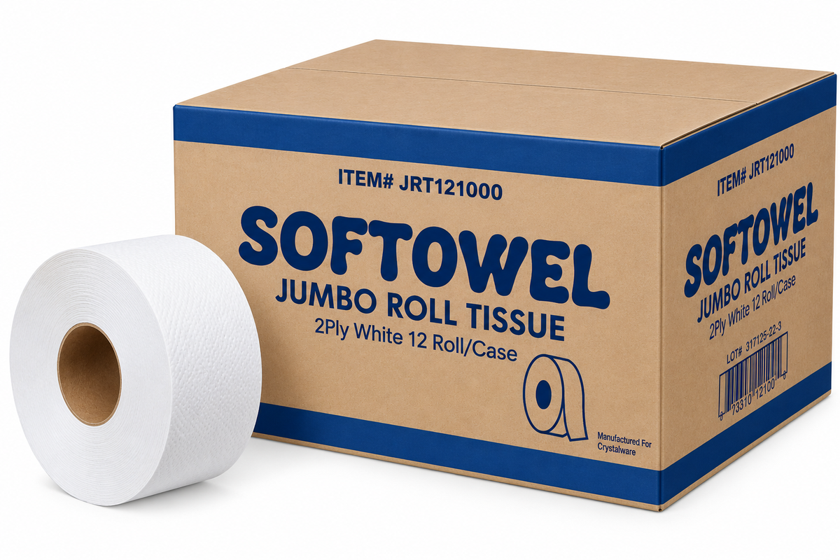 Jumbo Roll Toilet Tissue - 2-Ply 9 in. - 12/case