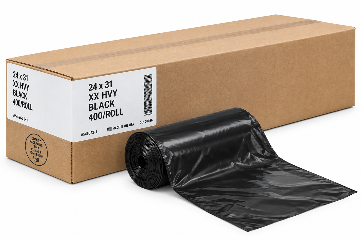 Trash Bags - Black 13 gal. - 24 x 31 in. - 400/roll