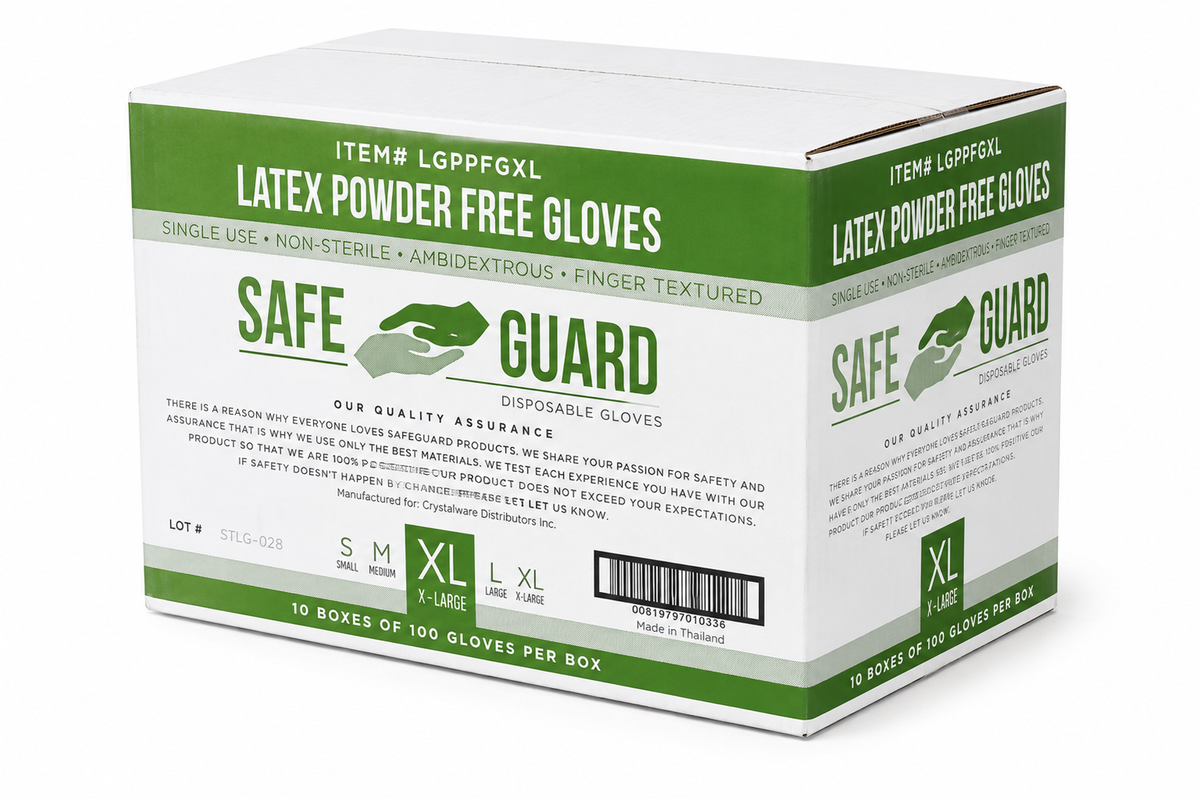 Latex Gloves - Powder-Free - X-Large - 10/case
